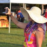 A Brewfest participant takes her own photos.